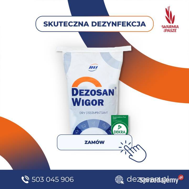 Dezosan Wigor Sucha dezynfekcja ściółki paleta Włoszczowa sprzedam