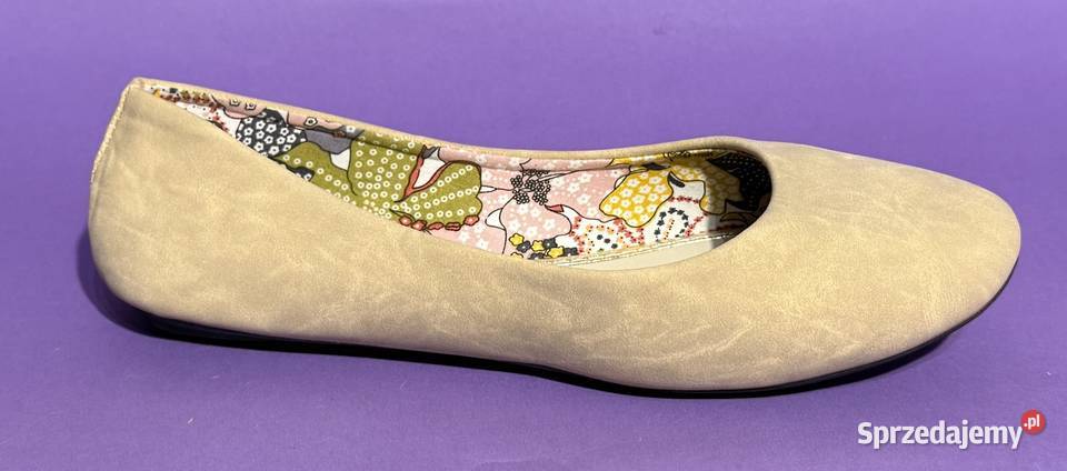 Beżowe gładkie baleriny rozmiar 40 AKS5 mazowieckie Żyrardów
