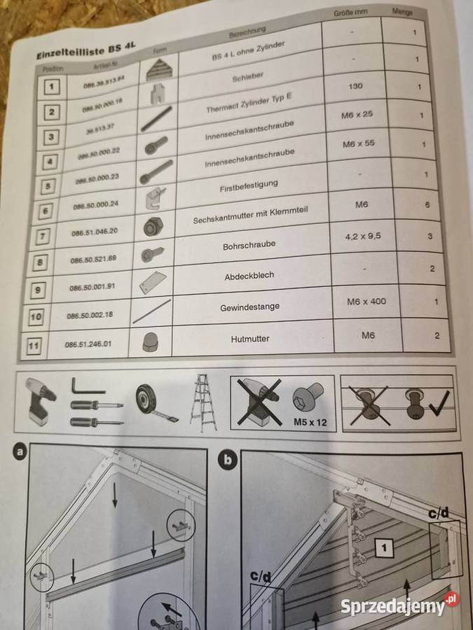 Roleta aluminiowa Einhell drzwi trójkątna Bs 4 L Pozostałe Głogowa sprzedam