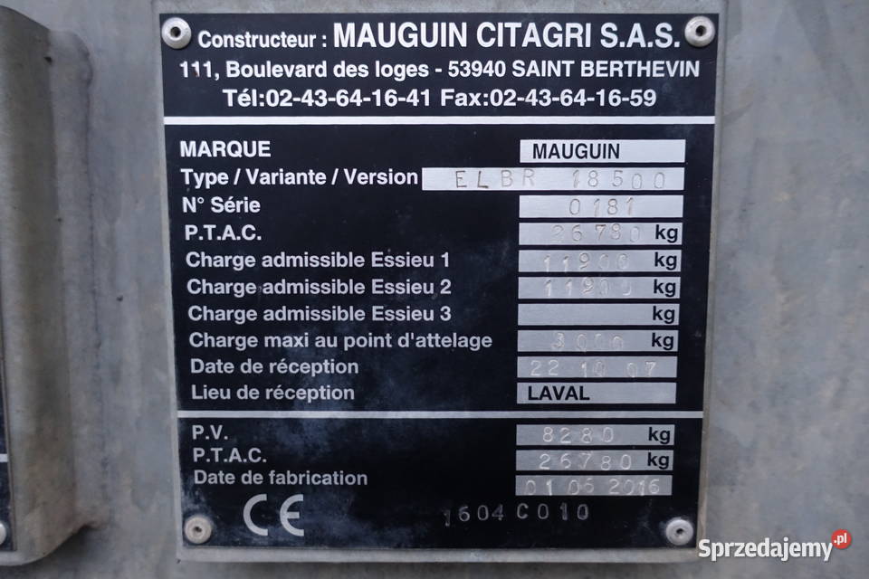 Mauguin 18000 Beczkowóz wóz asenizacyjny Sokoły