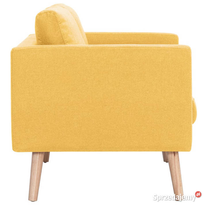 Sofa 2osobowa tapicerowana tkaniną żółta Warszawa sprzedam