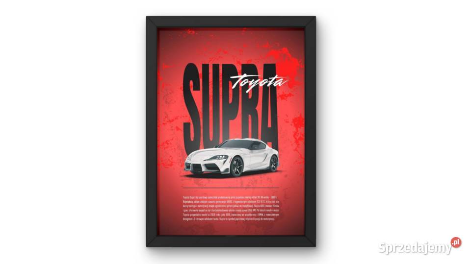 Plakat cyfrowy Toyota Supra GR Warszawa