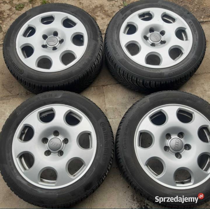 Oryginalne felgi aluminiowe 16 do Audi z oponami Średnica 16" dolnośląskie Ząbkowice Śląskie sprzedam