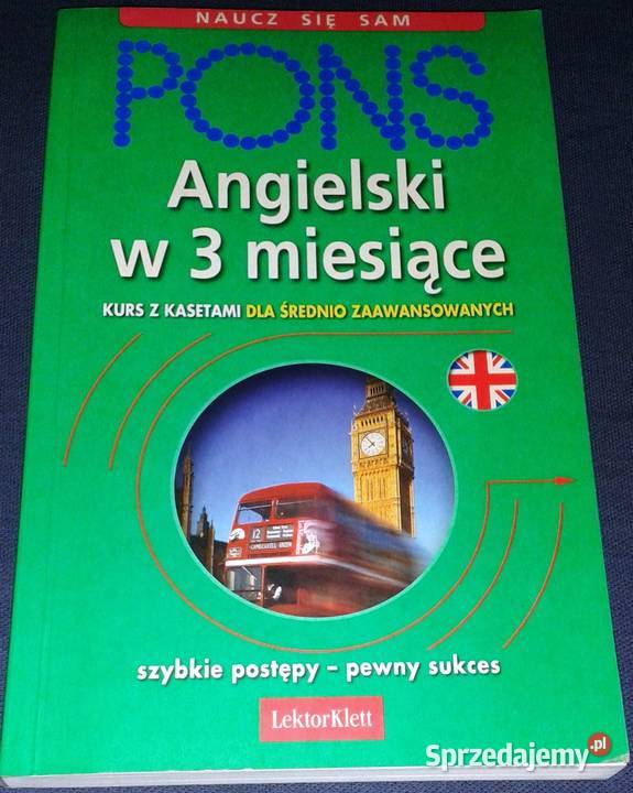Angielski w 3 miesiące PONS Kurs średnio Rok wydania 2001 Chełm