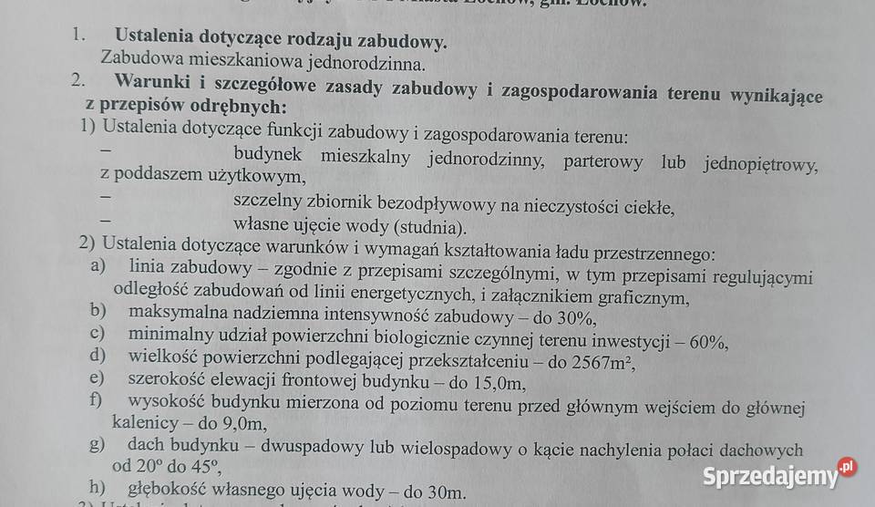 Działka budowlana Łochów sprzedam