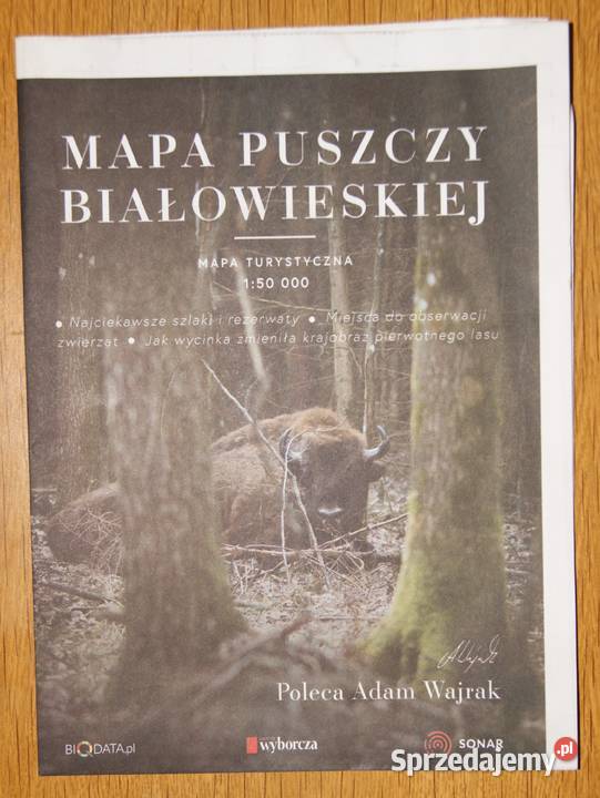 Mapa Puszczy Białowieskiej Parczew