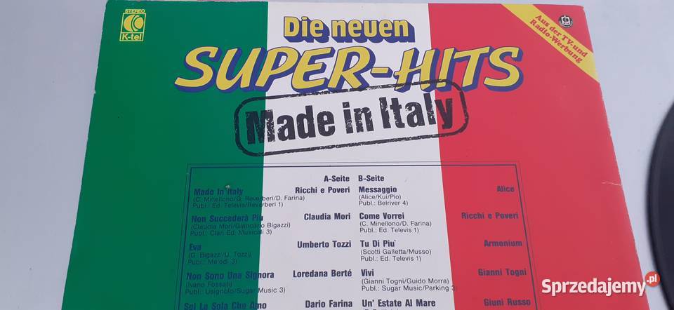 Super hits made in italy die neuenskładanka Tuszkowo