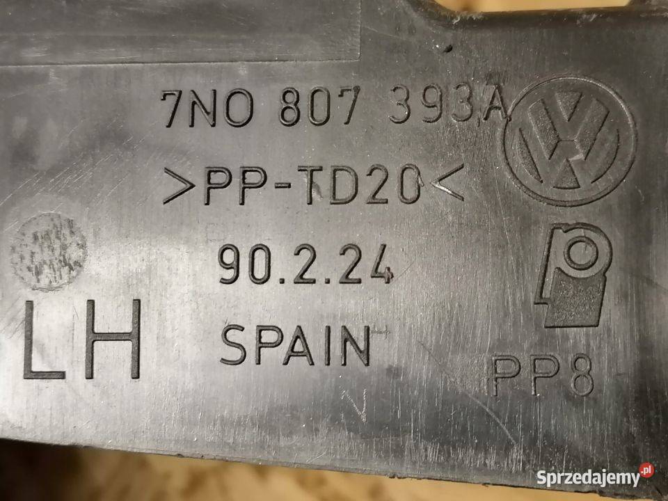 VW SHARAN ŚLIZG ZDERZAK LEWY TYŁ 7N0807393A osobowe Pleszew