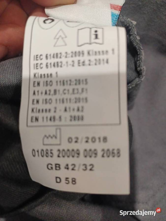 Spodnie robocze bluza spawacza Rozmiar 3XL dolnośląskie Wrocław