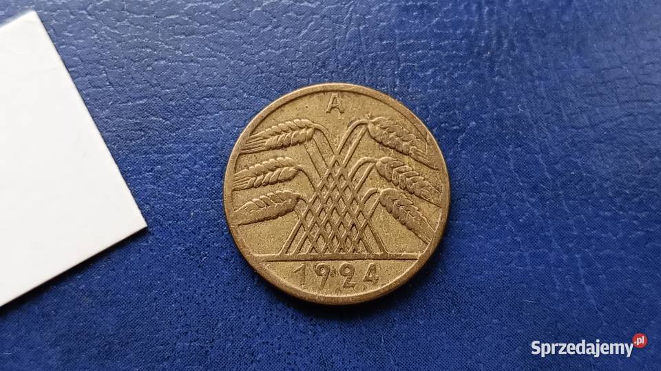 Stare monety 10 rentenpfennig 1924 A Niemcy Lesko