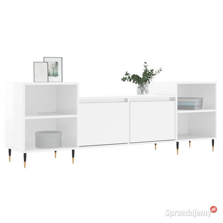 Szafka pod TV wysoki połysk biała 160x35x55 mazowieckie