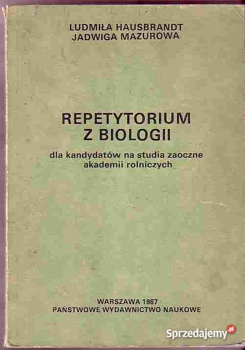 4729 REPETYTORIUM Z BIOLOGII KANDYDATÓW NA STUDI biologia, ekologia Książki naukowe i popularnonaukowe Czyrna