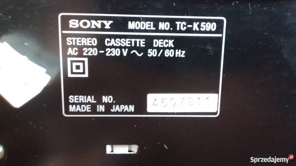 Magnetofon Sony TCK 590