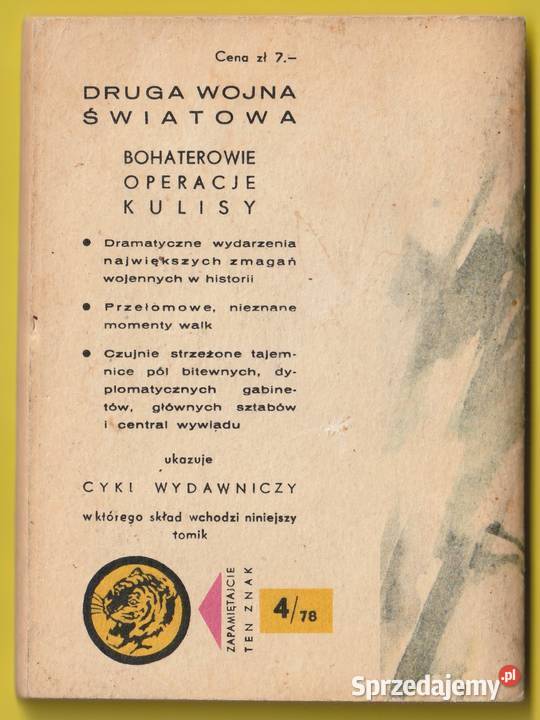 ŻÓŁTY TYGRYS ZDOBYĆ LOTNISKO 1978 Rok wydania 1978 Pozostałe