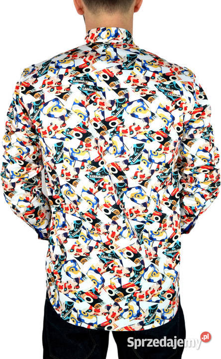 DANIEL BESSI Koszula Męska Fb037 Kolorowa Rozmiar L Ostrów Wielkopolski