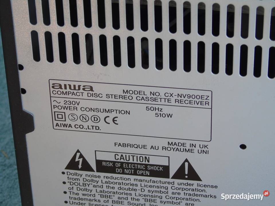 Wieża Aiwa RDS CXNV900 AUX mocna 510 wat DOSTAWA Jasło