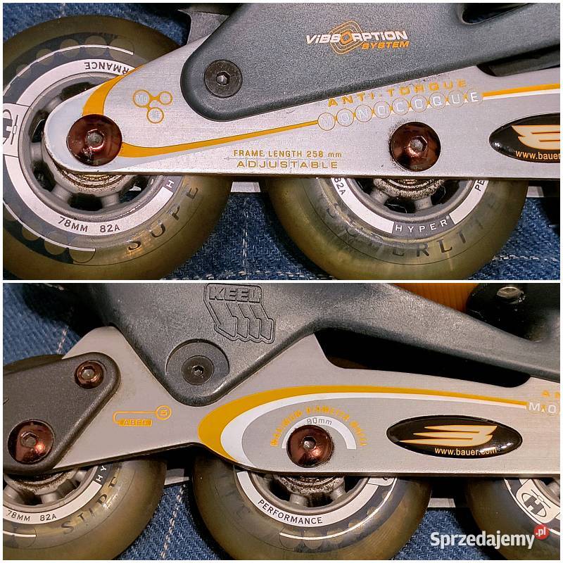 BAUER damskie rolki rozmiar 39 wkładki 245 ABEC łódzkie Piotrków Trybunalski