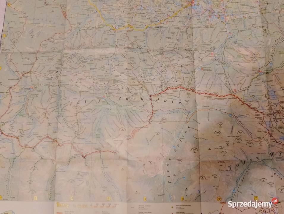 Mapa papierowa TATRY składana turystyczna Oborniki