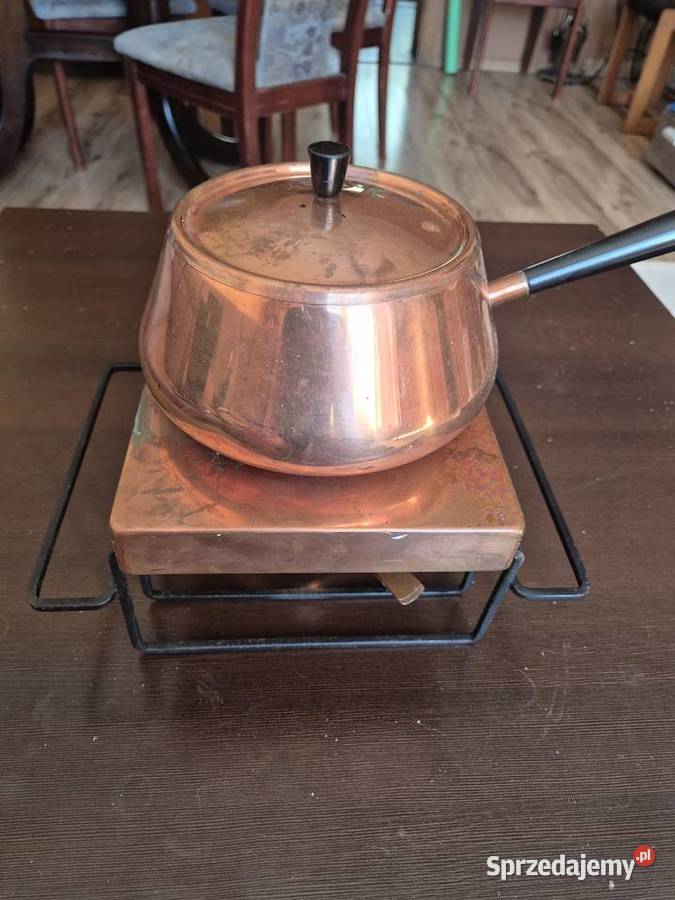 Klimatyczny Zestaw do Fondue Reget z Miedzi śląskie Lubliniec