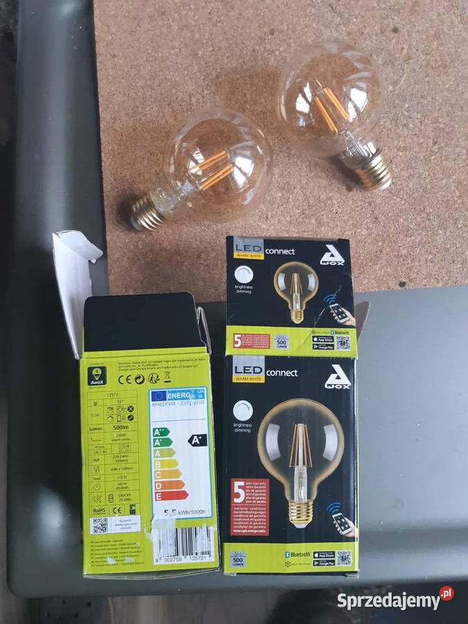 Żarówki sterowane LED 55W E27 ciepła 2 sztuki łódzkie Wiśniowa Góra
