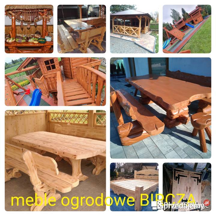 Meble ogrodowe altany place zabaw hustawki Ogród Bircza