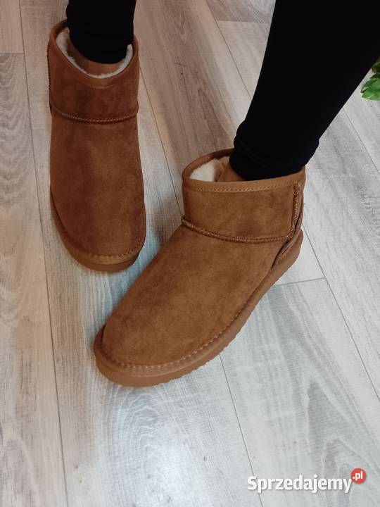 40 Brązowe ocieplane Botki zimowe śniegowce NOWE sprzedam
