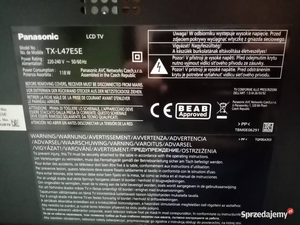 Telewizor LCD Panasonic TXL47E5E 47 Łódź