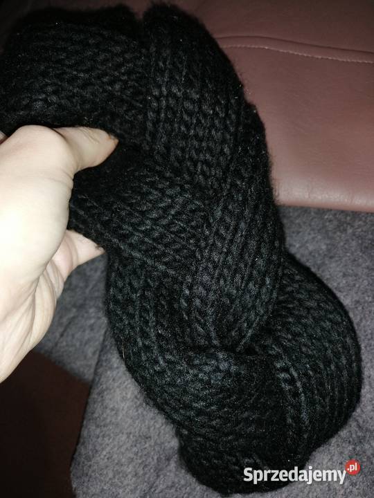 HM ciepła Gruba Czarna Zimowa Opaska na głowę Dla kobiet Leszno