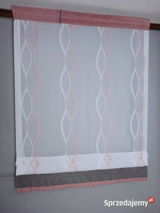 Firanki komplety pudrowy róż Firany Częstochowa