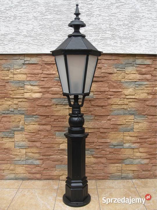Stylowa lampa do ogrodu z żeliwa sześciokąt Wys