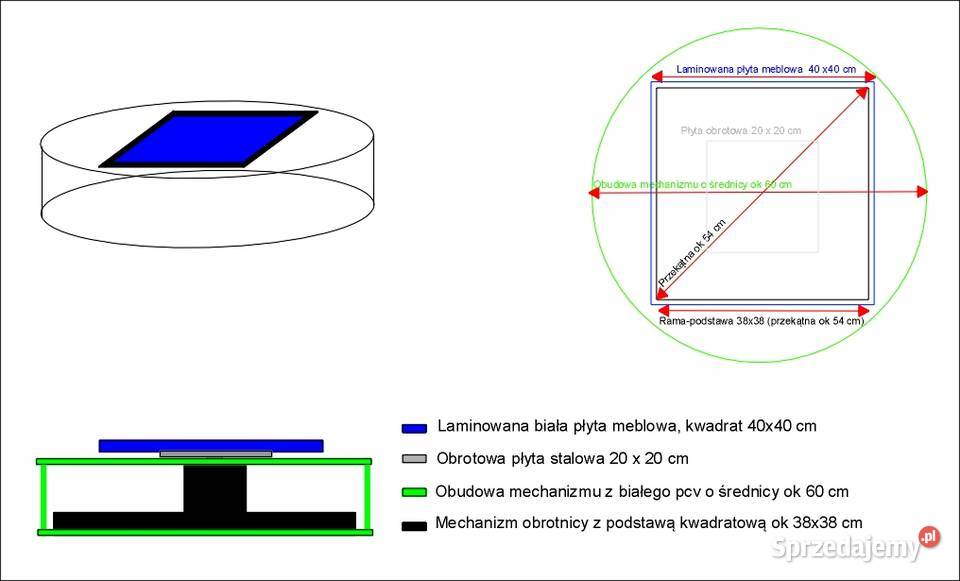 Podest Obrotowy Ekspozytor Napęd ReklamObrotnica Warszawa