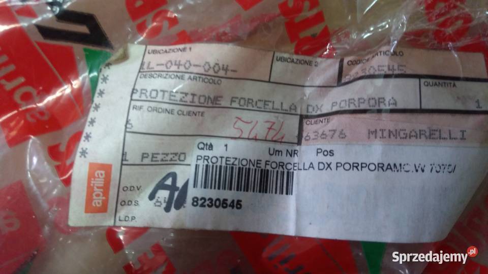 OBUDOWA OSŁONA zawieszenia lagi ORGINAŁ Aprilia