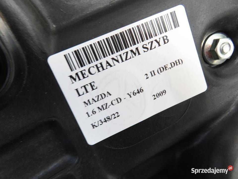 MECHANIZM SZYB LEWY TYL MAZDA II małopolskie