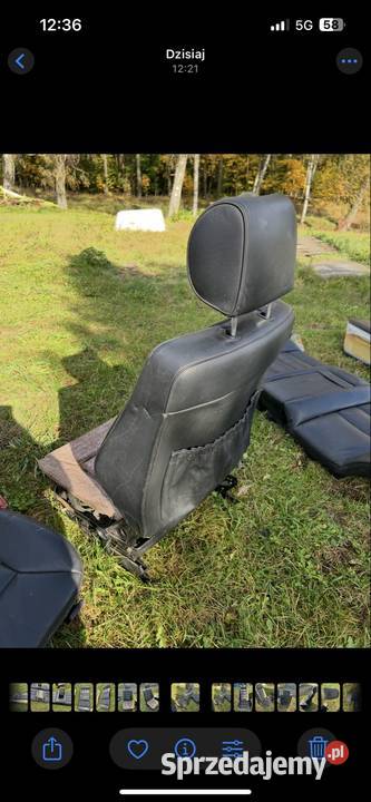 fotele przód mercedes w124 skóra Węsiory