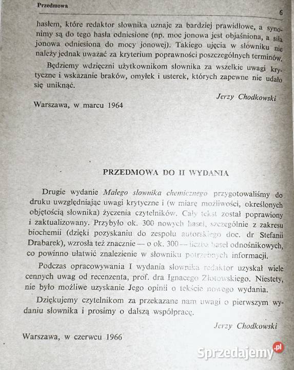 Mały słownik chemiczny Red Jerzy Chodkowski lubelskie Chełm