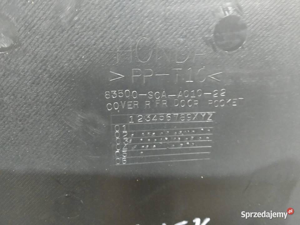 TAPICERKA BOCZEK LEWY PRAWY PRZÓD KPL Honda CRV