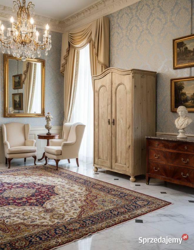 Dębowa szafa ludwikowska z Dolnego Śląska Meble mazowieckie Marki