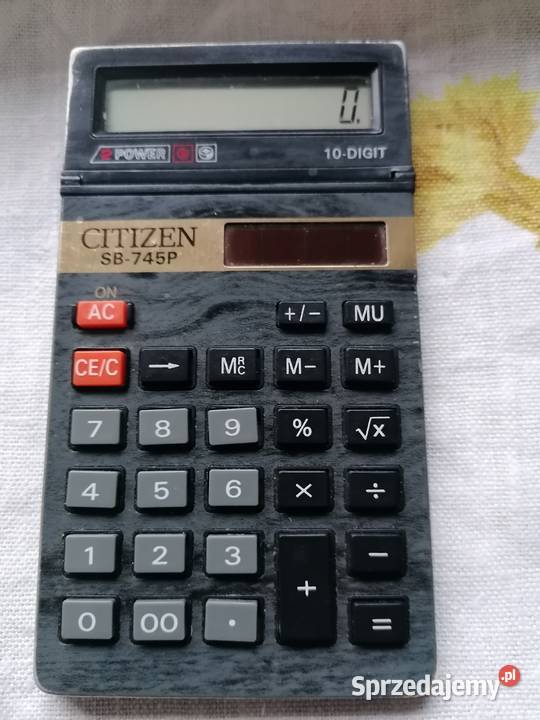 Kalkulator Citizen SB745P japoński solarny Części i akcesoria łódzkie