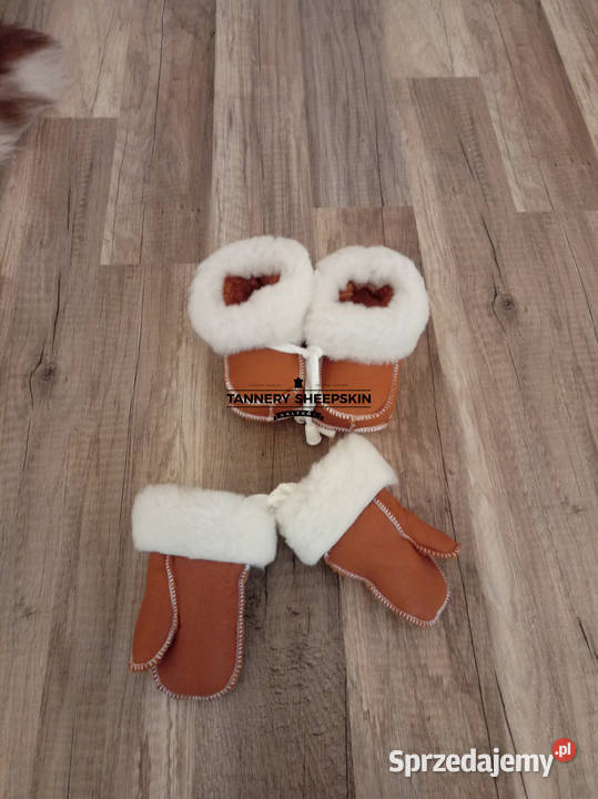 Buciki I Rękawiczki Komplet Skóra Owcza Szaflary