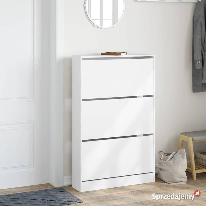 Szafka na buty biała 80x21x1255 materiał mazowieckie Warszawa