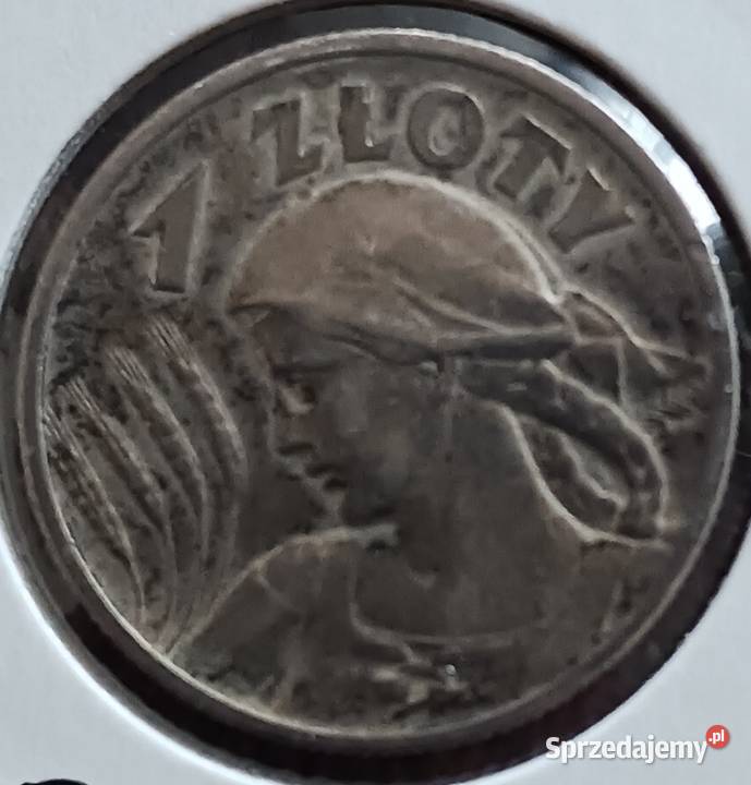 1 Złoty Żniwiarka 1925 r z kropkąmennica Konin sprzedam