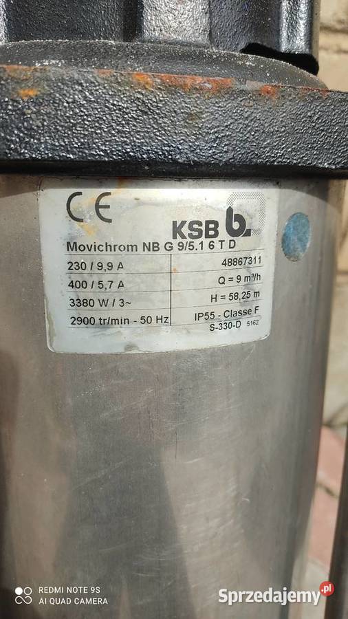 KSB pompa do wody KSB Movichrom NB G9516TD wielkopolskie
