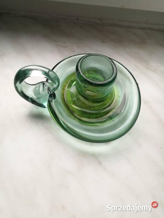 Kaganek szklany H Tomaszewski Huta Wołomin zachodniopomorskie Choszczno