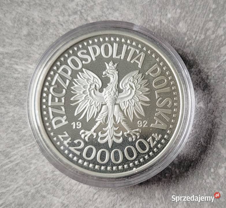 H12 POLSKA srebro 200000 Złotych 1992 r łódzkie Wola Kruszyńska