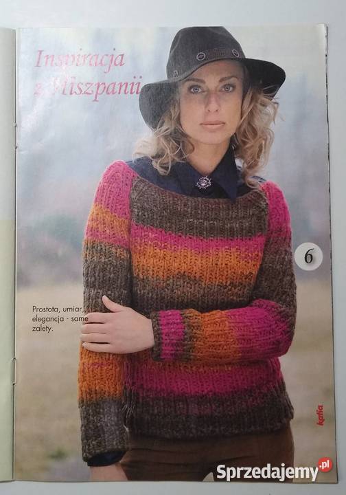 Dama w swetrze 122013 szydełko druty Gdańsk