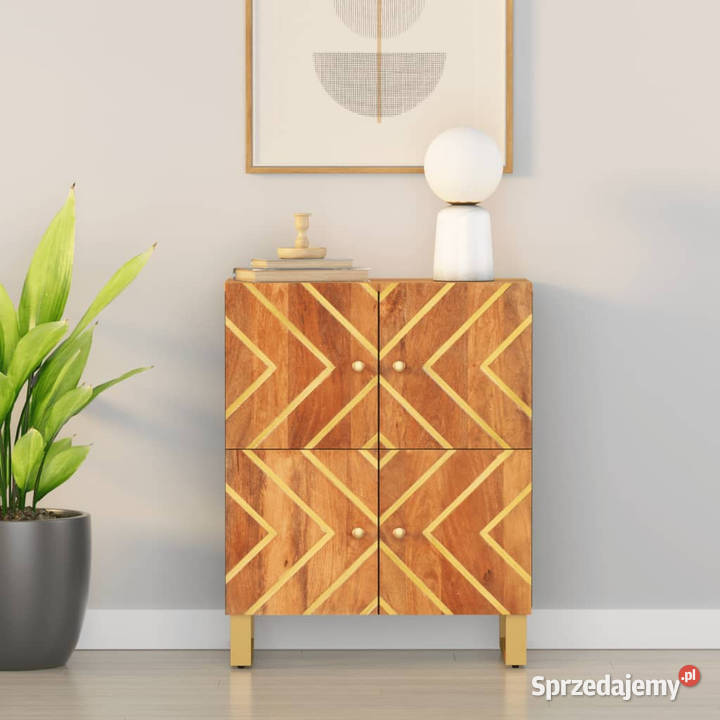Szafka brązowoczarna 60x335x75 lite drewno mango Warszawa