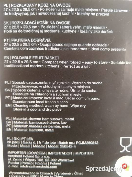 NOWY Kosz bambusowy kosz dekoracyjny składany Pozostałe śląskie Zabrze