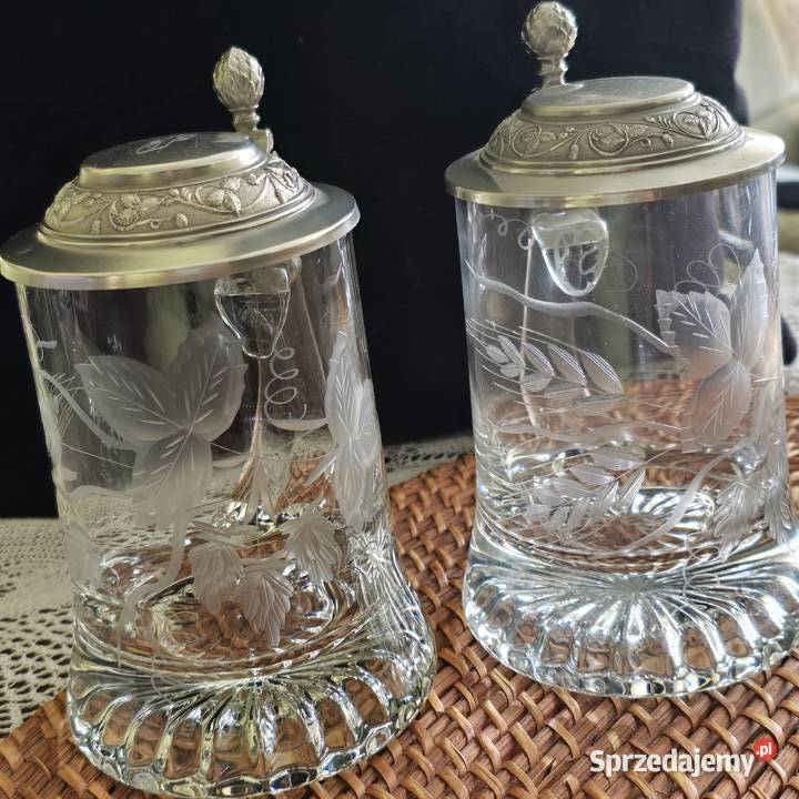 Niemieckie kufle z cynową pokrywą Warszawa