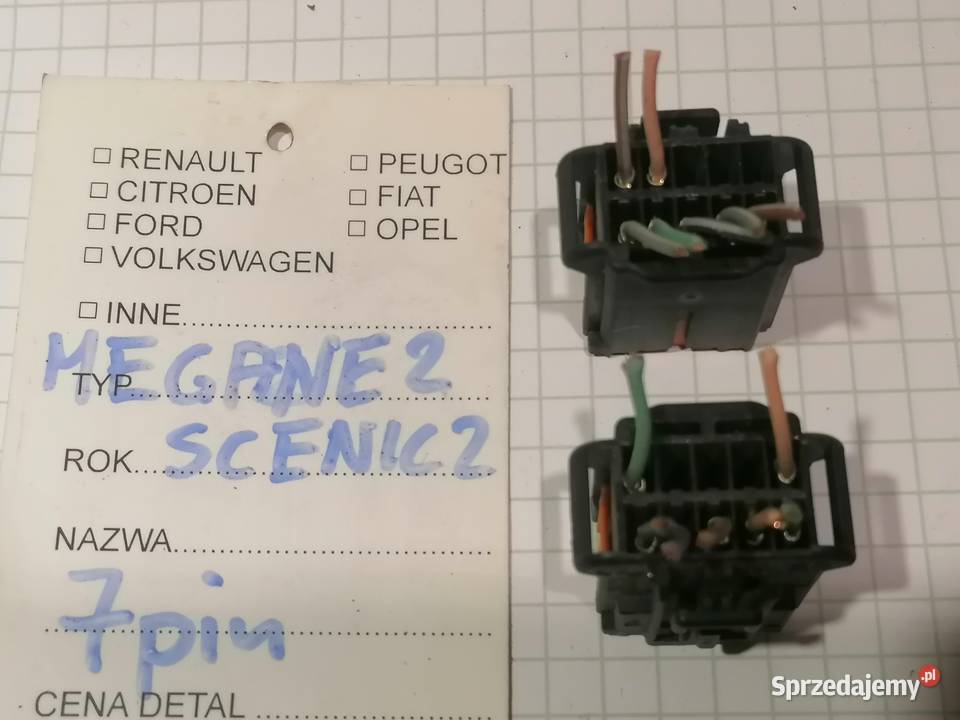 wtyczka do lusterka 5pin7pin9pin Renault Megane osobowe Piotrków Trybunalski