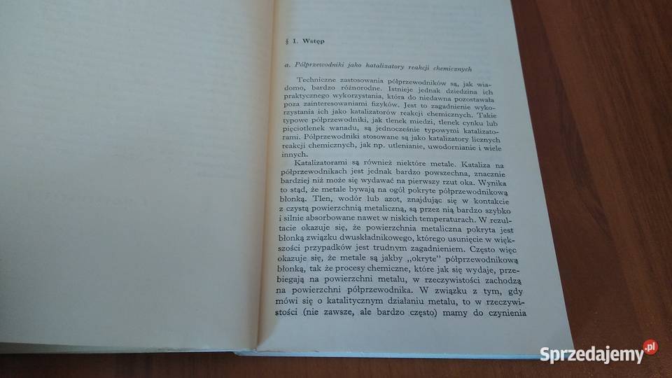 Elektronowa teoria katalizy na półprzewodnikach Gdańsk